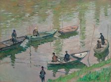 Anglers on the Seine near Poissy, 1882. Creator: Claude Monet