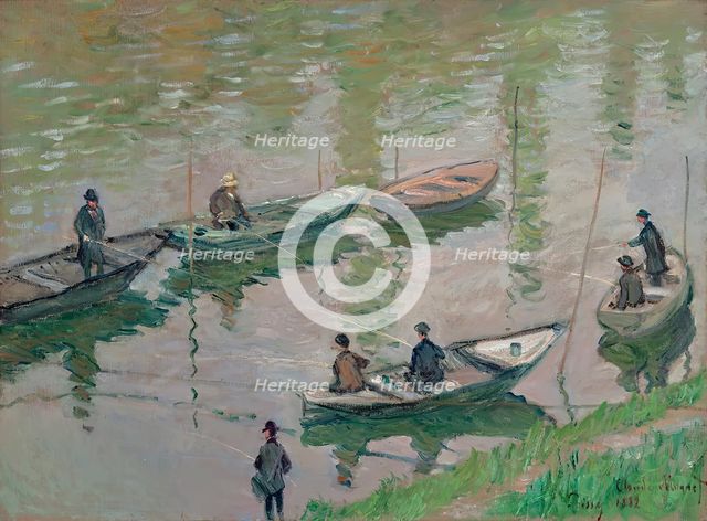 Anglers on the Seine near Poissy, 1882. Creator: Claude Monet.