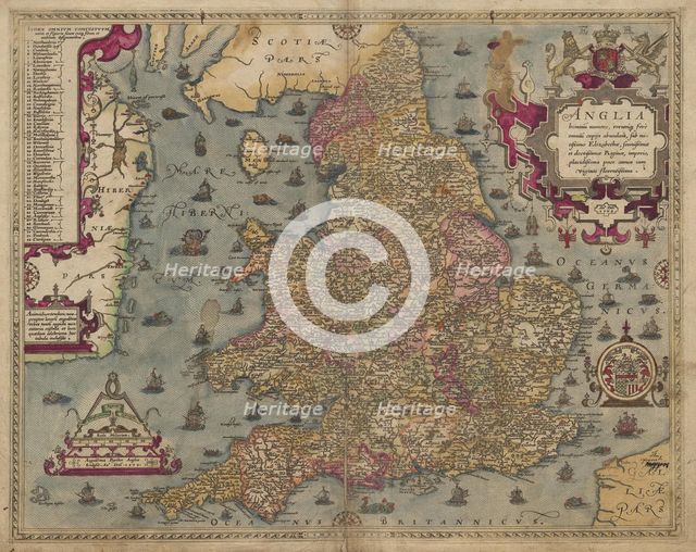Anglia: England and Wales, 1579. Artist: Saxton, Christopher (ca 1540-ca 1610)
