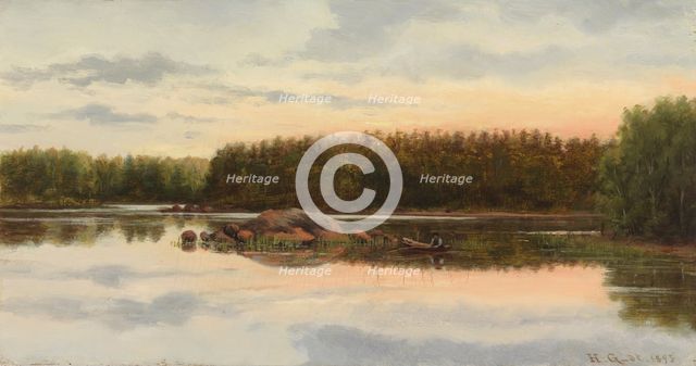 Angling at Dawn, 1893. Creator: Hilda Eloise Granstedt.