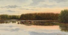 Angling at Dawn, 1893. Creator: Hilda Eloise Granstedt