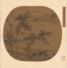 Angling in the Autumn River, ca. 1370. Creator: Sheng Zhu