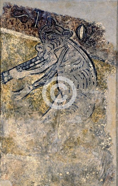 Animal musician, from the apse window decoration of Isavarre's Church, Pallars Sobirà.