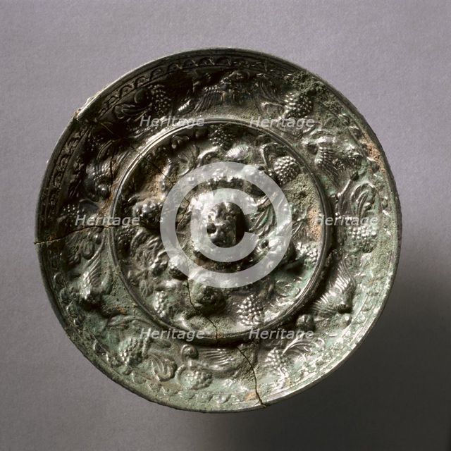 Animal-and-Grape Mirror, early 7th Century- early 10th Century. Creator: Unknown.