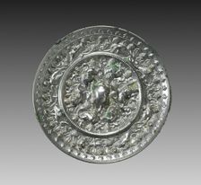 Animal-and-Grape Mirror, late 600s. Creator: Unknown