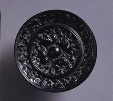 Animal-and-Grape Mirror, mid 600s. Creator: Unknown