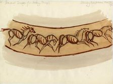 Animal design for pottery c1950. Creator: Shirley Markham