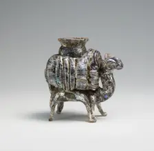 Animal flask, probably Syria, late 7th-8th century. Creator: Unknown