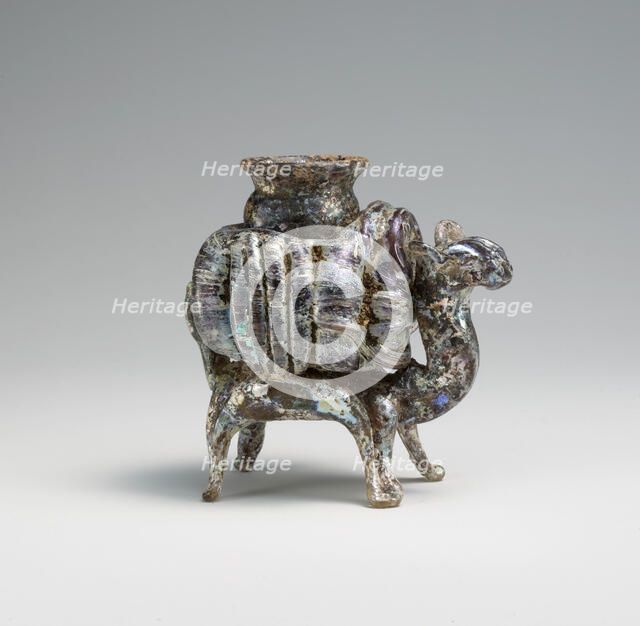 Animal flask, probably Syria, late 7th-8th century. Creator: Unknown.