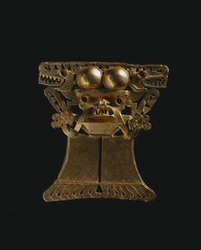 Animal-Headed Figure Pendant, c. 1000-1550. Creator: Unknown