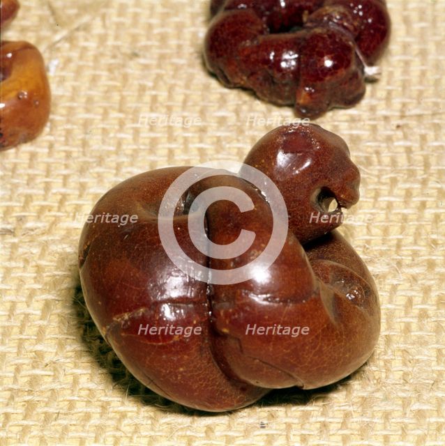 Animal in Amber, Norway, Viking Period, 9th century.  Artist: Unknown.