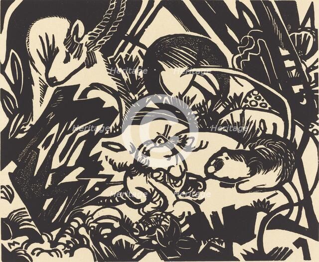 Animal Legend (Tierlegende), 1912. Creator: Franz Marc.