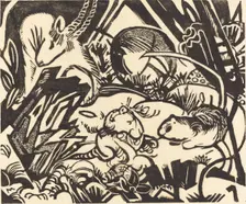 Animal Legend (Tierlegende), 1912. Creator: Franz Marc