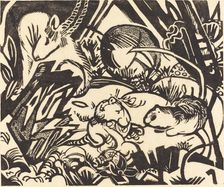 Animal Legend (Tierlegende), 1912. Creator: Franz Marc