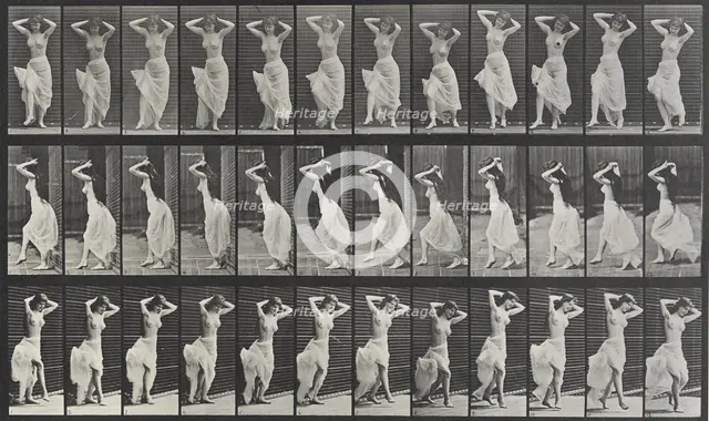 Animal Locomotion Plate 190, 1887. Creator: Muybridge, Eadweard (1830-1904).