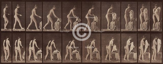 Animal Locomotion. Plate 415, 1887. Creator: Muybridge, Eadweard (1830-1904).
