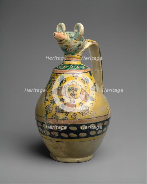 Animal-Spouted Pitcher, Iran, 9th-10th century. Creator: Unknown.