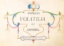 Animalia Volatilia et Amphibia (Aier): Title Page, c. 1575/1580. Creator: Joris Hoefnagel