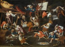 Animals and stylised figures, Second Half of the 17th cen.. Creator: Maestro della Fertilità dell'Uovo (active End of 17th cen.)