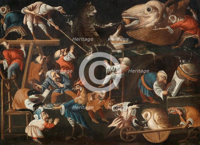 Animals and stylised figures, Second Half of the 17th cen.. Creator: Maestro della Fertilità dell'Uovo (active End of 17th cen.).