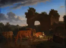 Animals at the river, between 1656 and 1672. Creator: Adriaen van de Velde