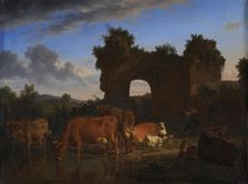 Animals at the river, between 1656 and 1672. Creator: Adriaen van de Velde
