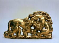Animals fighting (Belt buckle), 7th century BC
