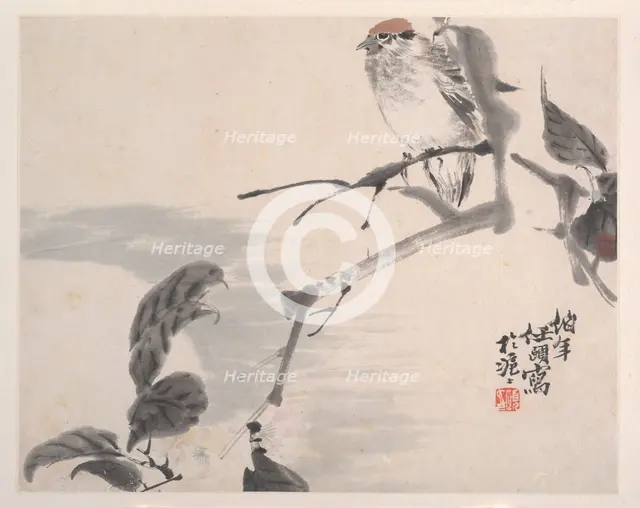 Animals, Flowers and Birds, 19th century. Creator: Ren Yi.