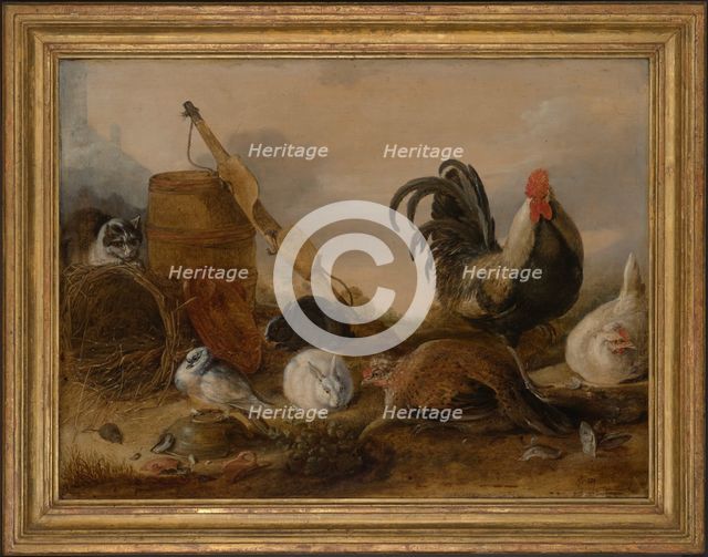 Animals in the Yard, 1632. Creator: Gysbert Gillisz. de Hondecoeter.