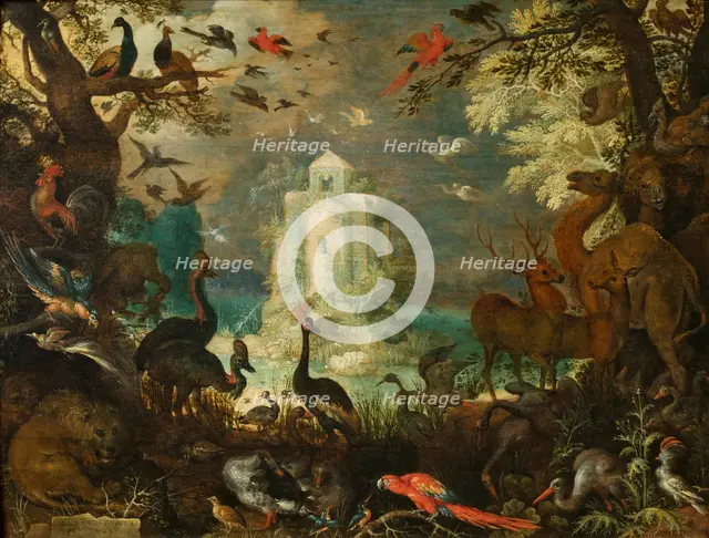 Animals in a Paradise Landscape, 1623. Creator: Savery, Roelant (1576-1639).
