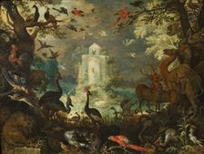 Animals in a Paradise Landscape, 1623. Creator: Savery, Roelant (1576-1639)