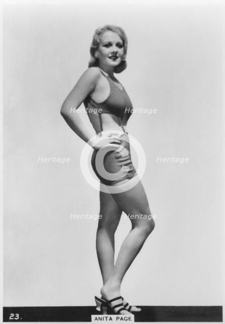 Anita Page, American film actress, c1938. Artist: Unknown