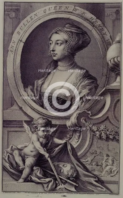 Ann Bullen Queen of K. Henry VIII, c1743-c1751. Creators: Jacobus Houbraken, George Vertue.