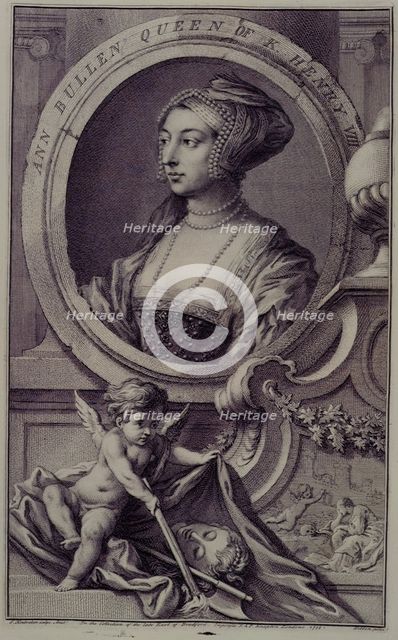 Ann Bullen Queen of K. Henry VIII, c1743-c1751. Creators: Jacobus Houbraken, George Vertue.