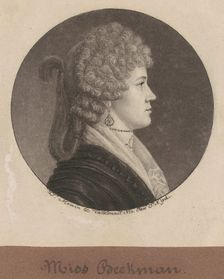 Ann Beekman, 1796-1797. Creator: Charles Balthazar Julien Févret de Saint-Mémin