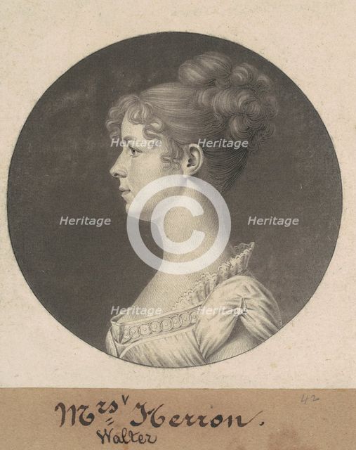 Ann Plume Herron, 1808. Creator: Charles Balthazar Julien Févret de Saint-Mémin.