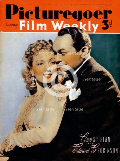 Ann Sothern (1909-2001) and Edward G. Robinson ( 1893-1964), actors, 1940. Artist: Unknown
