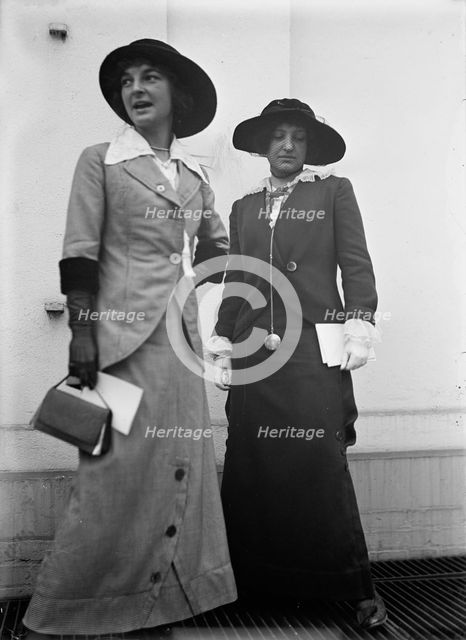 Anna V. Evans, Right, with Ollie M. Wilson, 1913. Creator: Harris & Ewing.