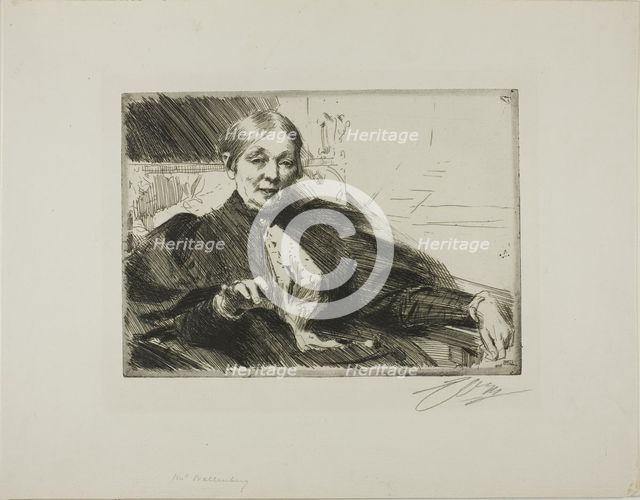 Anna Wallenberg, 1895. Creator: Anders Leonard Zorn.
