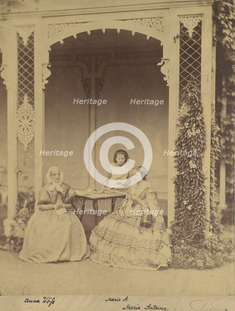 Anna Wöss, Marie and Marie Antoine, 1850s-60s. Creator: Franz Antoine.
