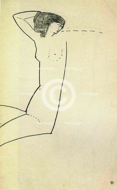 Anna Akhmatova, 1911. Artist: Modigliani, Amedeo (1884-1920)