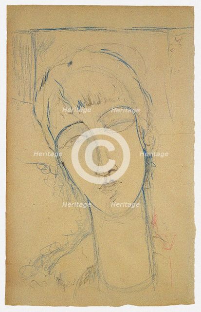 Anna Akhmatova (Ritratto di Donna Rossa), 1915. Artist: Modigliani, Amedeo (1884-1920)