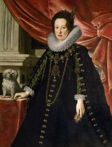 Anna de Medici (1616-1676), Archduchess of Austria, with a Lap Dog , c.1630