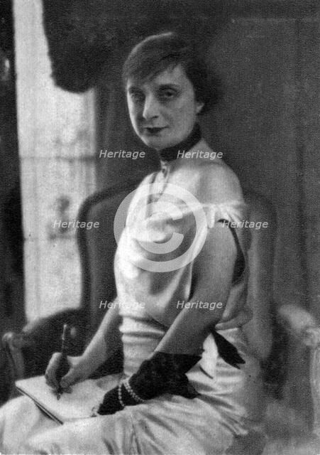 Anna de Noailles, French author, 1930. Artist: Unknown