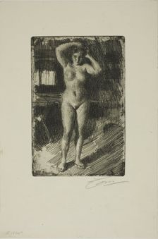 Anna Doing Her Hair, 1906. Creator: Anders Leonard Zorn