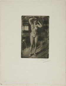 Anna Doing Her Hair, 1906. Creator: Anders Leonard Zorn
