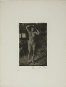 Anna Doing Her Hair, 1906. Creator: Anders Leonard Zorn