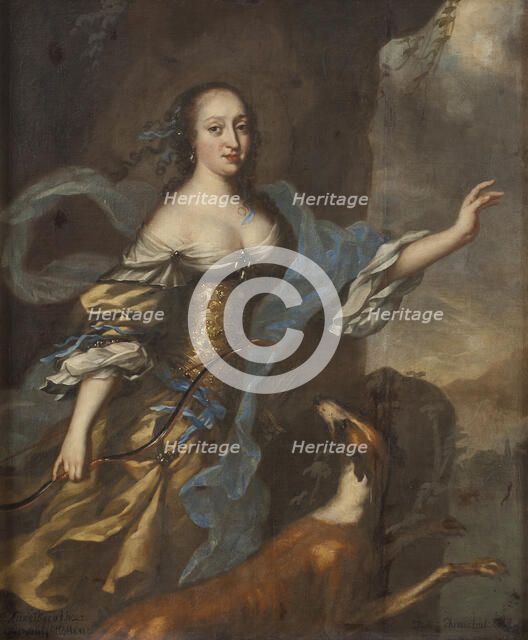 Anna Dorotea, 1640-1713, Princess of Holstein-Gottorp, Abbess of Quedlingburg, c.1661. Creator: David Klocker Ehrenstrahl.