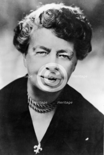 (Anna) Eleanor Roosevelt (1884-1962) American humanitarian. Artist: Unknown