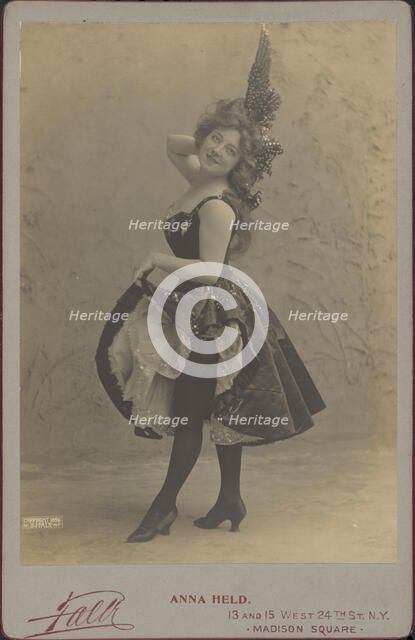 Anna Held (1873-1918), 1896. Creator: Photo studio Benjamin J. Falk.